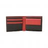 クロミア レディース 二つ折り財布 イタリアレザー 2400027-NER ブラック×レッドの商品詳細画像