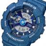 カシオ ベビーG デニムカラー アナデジ クオーツ レディース クロノ 腕時計 BA-110DC-2A2 液晶/ブルーの商品詳細画像