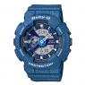 カシオ ベビーG デニムカラー アナデジ クオーツ レディース クロノ 腕時計 BA-110DC-2A2 液晶/ブルーの商品詳細画像