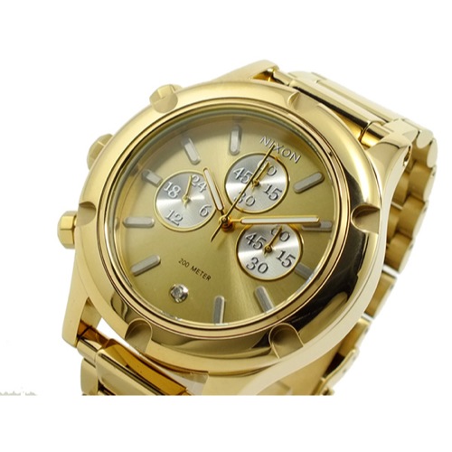 ニクソン クロノグラフ 腕時計 A354-1219 ゴールド