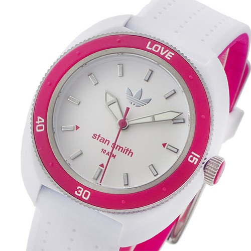 アディダス スタンスミス クオーツ レディース 腕時計 ADH3188 ホワイト/ピンク