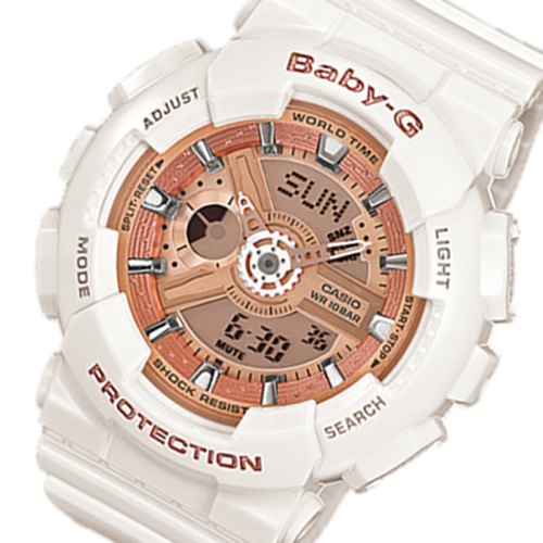 カシオ ベビーG  デジタル レディース 腕時計 BA-110-7A1 ホワイト