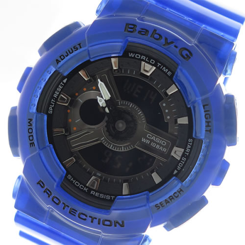 カシオ ベビーG  レディース 腕時計 BA-110CR-2AJF ブラック/ブルー