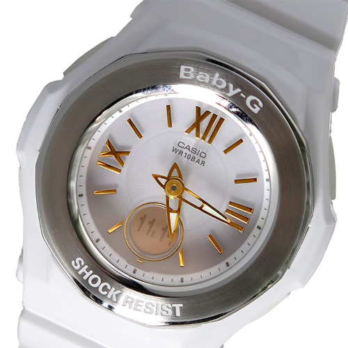 カシオ ベビーG クオーツ レディース 腕時計 BGA-1050GA-7BJF ホワイトシルバー 国内正規
