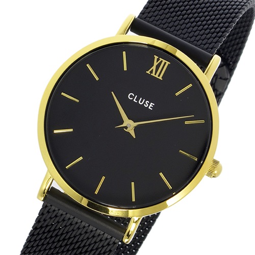 クルース ミニュイ メッシュベルト 33mm レディース 腕時計 CL30026 ブラック/ブラック