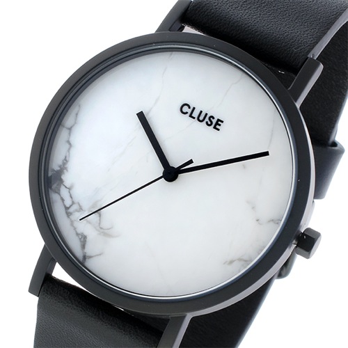 クルース ラロッシュ 大理石モデル 38mm ユニセックス 腕時計 CL40002 フルブラック/ホワイトマーブル