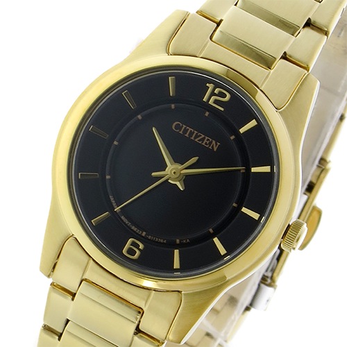 シチズン クオーツ レディース 腕時計 ER0182-59E ブラック/ゴールド