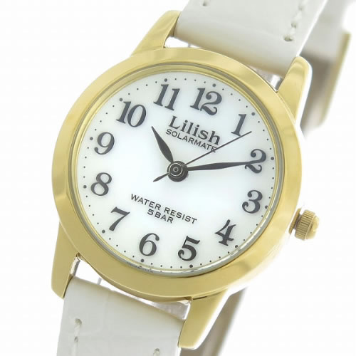 シチズン リリッシュ ソーラー クオーツ レディース 腕時計 H049-114 ホワイト/ホワイト