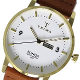 トリワ クオーツ ユニセックス 腕時計 KLST103-CL010213 ホワイト / ブラウン