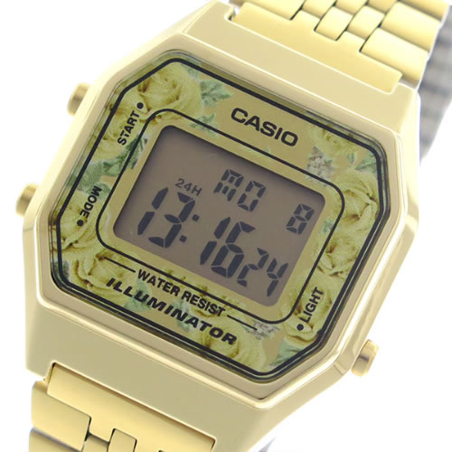【希少逆輸入モデル】 カシオ クオーツ レディース 腕時計 LA680WGA-9C 液晶/イエロー/ゴールド