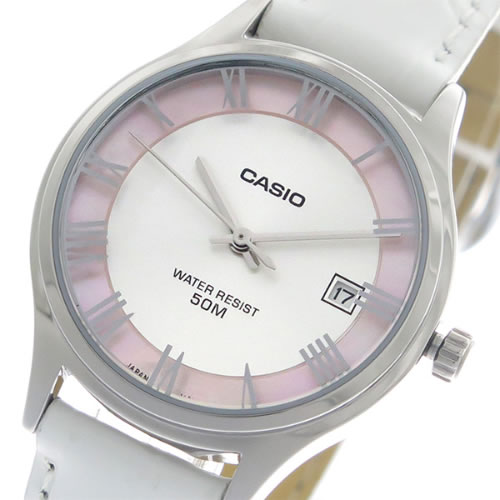 【希少逆輸入モデル】 カシオ クオーツ レディース 腕時計 LTP-E142L-7A1 シルバー/シェル/ホワイト