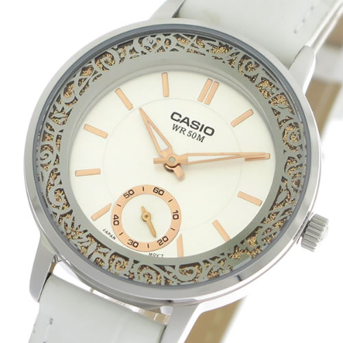 【希少逆輸入モデル】 カシオ クオーツ レディース 腕時計 LTP-E408L-7A シルバー/ホワイト