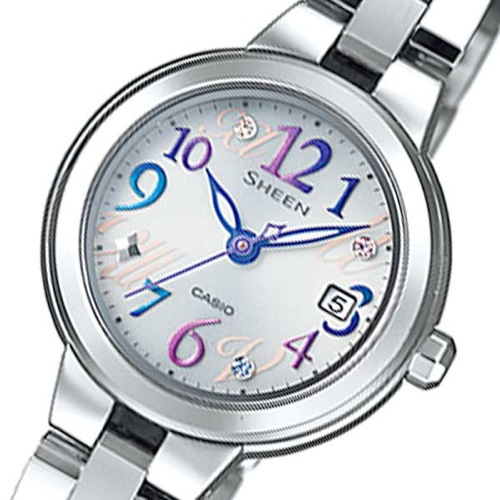 カシオ シーン ソーラー レディース 腕時計 SHE-4506SBD-7A2JF ホワイト 国内正規