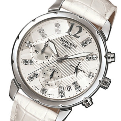 カシオ シーン クロノ クオーツ レディース 腕時計 SHN-5010L-7A ホワイト