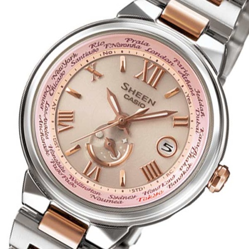 カシオ シーン ソーラー レディース 腕時計 SHW-1509SG-9AJF ピンク 国内正規
