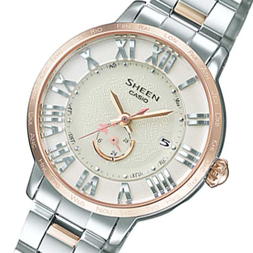 カシオ シーン ソーラー レディース 腕時計 SHW-1600SG-9AJF ホワイト 国内正規