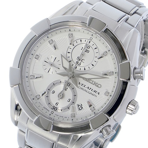 セイコー SEIKO ベラチュラ クロノ クオーツ レディース 腕時計 SNDW15P1 ホワイト