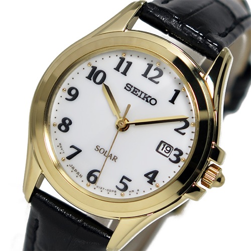 セイコー SEIKO ソーラー クオーツ レディース 腕時計 SUT238P1 ホワイト
