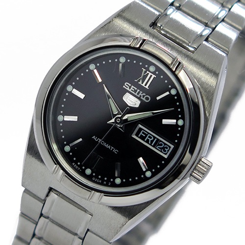 セイコー5 レディース 自動巻き 腕時計 SYM607K ブラック