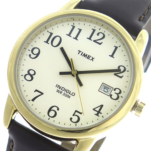 タイメックス イージーリーダー EASY READER クオーツ ユニセックス 腕時計 T2N369 アイボリー/ブラウン