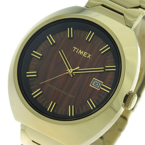 タイメックス リミテッドエディション クオーツ ユニセックス 腕時計 T2N881 ウッド/ゴールド