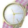 コモノ Estelle-Vichy-Pink クオーツ レディース 腕時計 KOM-W2855 シルバーの商品詳細画像