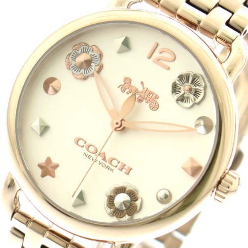コーチ COACH 腕時計 レディース 14502811 クォーツ ホワイト ピンクゴールド