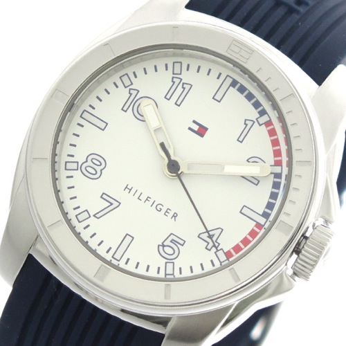 トミーヒルフィガー TOMMY HILFIGER 腕時計 レディース 1791380 クォーツ ホワイト ネイビー