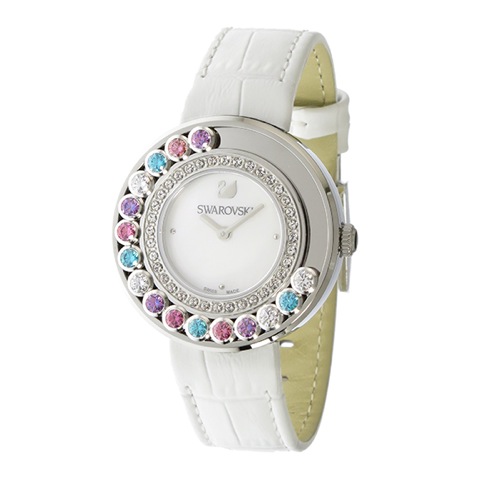 スワロフスキー ラブリークリスタルズ クオーツ レディース 腕時計 5183955 ホワイトシェル / レディース腕時計 ・アクセサリーの通販ならレディースブランドショップU-NATURE