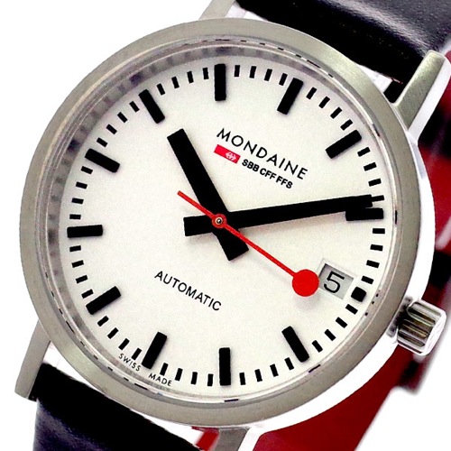 モンディーン MONDAINE 腕時計 レディース A128.30008.16SBB 自動巻き ホワイト ブラック