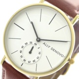 アリーデノヴォ ALLY DENOVO 腕時計 レディース 36mm AF5001-4 HERITAGE SMALL クォーツ ホワイト ブラウン