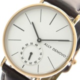 アリーデノヴォ ALLY DENOVO 腕時計 レディース 36mm AF5001-6 HERITAGE SMALL クォーツ ホワイト ダークブラウン