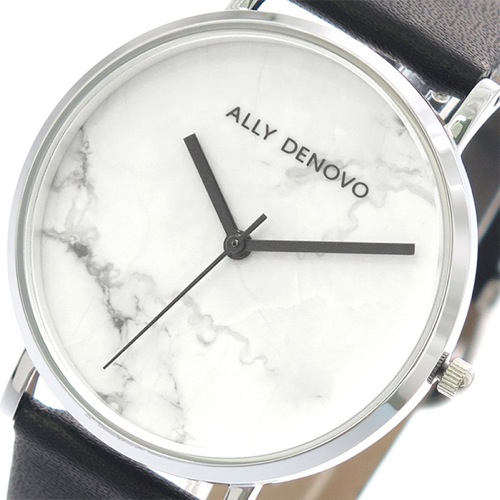 アリーデノヴォ ALLY DENOVO 腕時計 レディース 36mm AF5005-1 CARRARA MARBLE クォーツ ホワイト ブラック