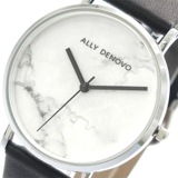 アリーデノヴォ ALLY DENOVO 腕時計 レディース 36mm AF5005-1 CARRARA MARBLE クォーツ ホワイト ブラック