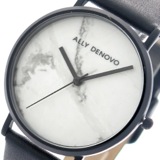 アリーデノヴォ ALLY DENOVO 腕時計 レディース 36mm AF5005-2 CARRARA MARBLE クォーツ ホワイト ブラック