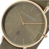 アリーデノヴォ ALLY DENOVO 腕時計 レディース 40mm AM5015-3 HERITAGE クォーツ グレーカーキ
