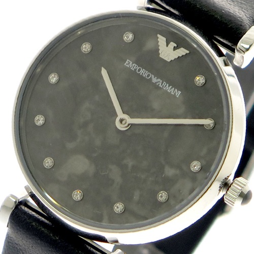 エンポリオアルマーニ EMPORIO ARMANI 腕時計 レディース AR11171 クォーツ ブラックマーブル ブラック