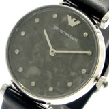 エンポリオアルマーニ EMPORIO ARMANI 腕時計 レディース AR11171 クォーツ ブラックマーブル ブラック