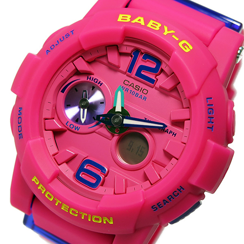 カシオ ベビージー Baby-G クオーツ レディース 腕時計 BGA-180-4B3 ピンク