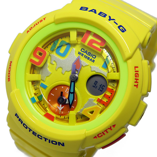 カシオ ベビージー Baby-G クオーツ レディース 腕時計 BGA-190-9B イエロー
