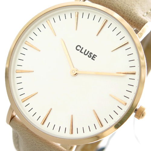 クルース CLUSE 腕時計 レディース CL18031 クォーツ ホワイト ベージュ