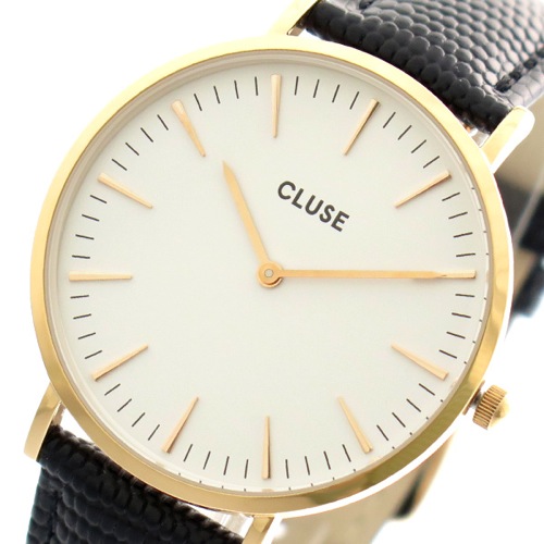 クルース CLUSE 腕時計 メンズ レディース CL18037 クォーツ ホワイト ブラック