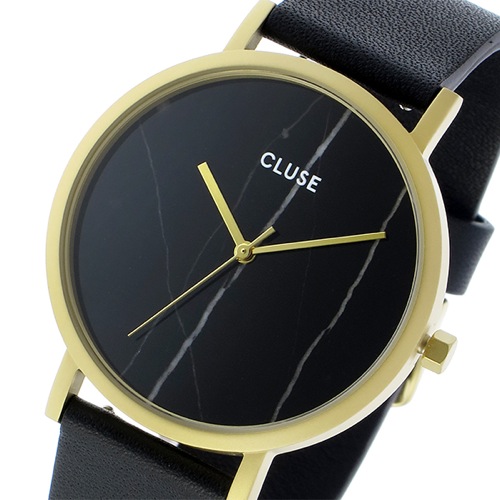 クルース ラロッシュ 大理石モデル 38mm ユニセックス 腕時計 CL40004 ゴールド ブラックマーブル/ブラック