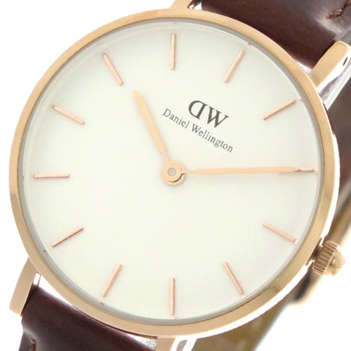ダニエルウェリントン DANIEL WELLINGTON 腕時計 レディース DW00100231 クォーツ ホワイト ブラウン