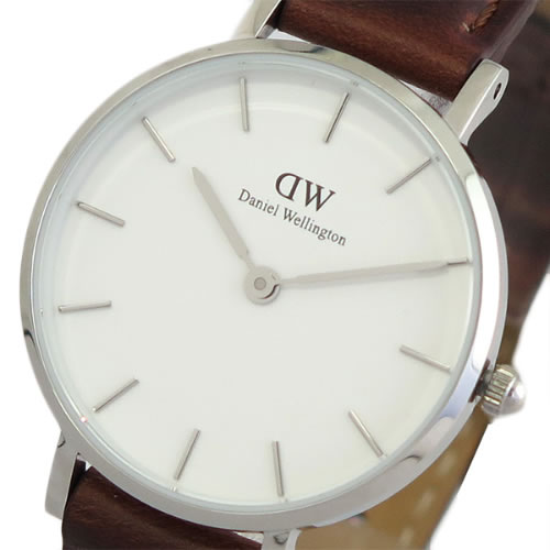 ダニエルウェリントン DANIEL WELLINGTON 腕時計 レディース DW00100243 クォーツ ホワイト ダークブラウン