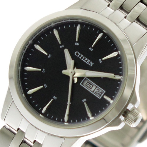 シチズン CITIZEN 腕時計 レディース EQ0601-54E クォーツ ブラック シルバー