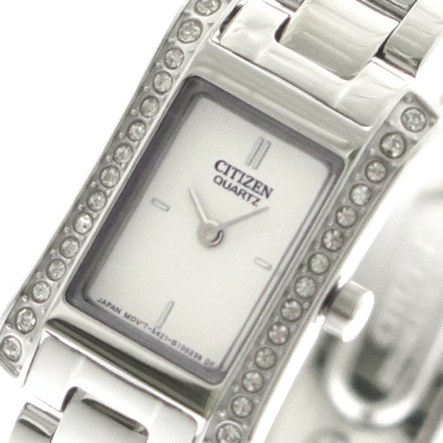シチズン CITIZEN 腕時計 レディース EZ6310-58A クォーツ ホワイト シルバー
