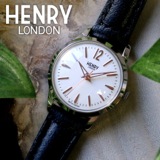 ヘンリーロンドン ハイゲート 25mm レディース 腕時計 HL25-S-0113 ホワイト/ブラック