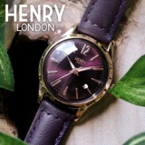 ヘンリーロンドン ハムステッド 25mm レディース 腕時計 HL25-S-0192 パープル