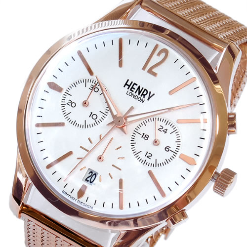 ヘンリーロンドン  リッチモンド クロノ 39mm 腕時計 HL39-CM-0034 ホワイト